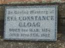 
John Reid GLOAG
9 Sep 1953 aged 80
Andrew Reid GLOAG (Tim)
6 May 1918 aged 34
Eva Constance GLOAG
b: 3 Mar 1894, d: 20 Feb 1982
Toogoolawah Cemetery, Esk shire
