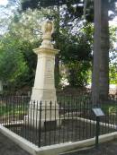 Ann HILL,
daughter of Walter & Jane HILL,
of Botanic Gardens Brisbane,
born 25 April 1850,
died 1 Nov 1871;
Jane HILL,
died 25 June 1888 aged 70 years;
Walter HILL,
first superintendent Brisbane Botanic Gardens,
died 4 Feb 1904 aged 83 years;
Mary HAMILTON,
died 10 Sept 1921 aged 64 years;
Toowong cemetery, portion 6, section 21, grave 9