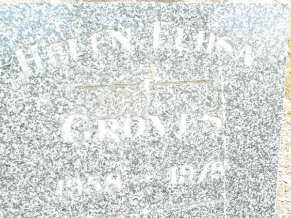 Helen Eliisa GROVES,  | 1958 - 1978;  | Upper Caboolture Uniting (Methodist) cemetery, Caboolture Shire  | 