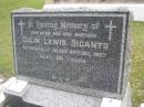 Colin Lewis SIGANTO,
son brother,
accidentally killed 20 Dec 1937 aged 28 years;
Upper Coomera cemetery, City of Gold Coast