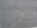 Kenneth James MACKLAN,
husband father,
25-6-23 - 4-3-83;
Upper Coomera cemetery, City of Gold Coast