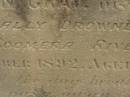 Audley Baskerville MYNORS,
fourth son of late Robert Baskerville MYNORS
of Evancoyd Radnorshire and wife Ellen Gray,
accidentally drowned in Coomera River 8 Dec 1892 aged 31 years;
Upper Coomera cemetery, City of Gold Coast