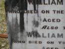 Mary BINSTEAD,
wife of William BINSTEAD,
died 10 Nov 1894 aged 66 years;
William BINSTEAD,
died 23 July 1903 aged 82 years;
Upper Coomera cemetery, City of Gold Coast