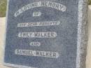Emily WALKER;
Samuel WALKER;
parents;
Upper Coomera cemetery, City of Gold Coast