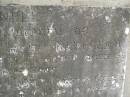 Samuel BIGNELL,
died 29-3-1949 aged 81 years;
Rebecca A. BIGNELL,
wife,
died 22-8-1961 aged 91 years;
Walter,
son,
died Tobruk 9-6-41 aged 29 years;
Sidney K.,
son,
died Borneo 3-10-1943 aged 23 years;
Samuel J.,
son,
died 29-8-62 aged 57 years;
Upper Coomera cemetery, City of Gold Coast