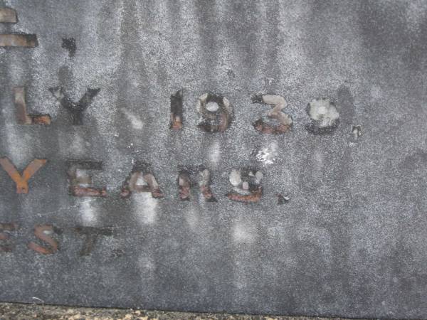 William BINSTEAD,  | died 31 Jan 1920 aged 79 years;  | Annie,  | wife,  | died 18 July 1939 aged 87 years;  | Upper Coomera cemetery, City of Gold Coast  | 