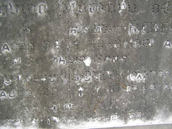 Samuel BIGNELL,  | died 29-3-1949 aged 81 years;  | Rebecca A. BIGNELL,  | wife,  | died 22-8-1961 aged 91 years;  | Walter,  | son,  | died Tobruk 9-6-41 aged 29 years;  | Sidney K.,  | son,  | died Borneo 3-10-1943 aged 23 years;  | Samuel J.,  | son,  | died 29-8-62 aged 57 years;  | Upper Coomera cemetery, City of Gold Coast  | 