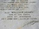
Charles SMITH
d: Wivenhoe 5? Dec 1880, aged 59
(wife) Elizabeth (SMITH)
d: Walloon, 29 Oct 1896, aged 65
(son) William Henry (SMITH)
d: Wivenhoe 20 Jun 1891, aged 34
Wivenhoe Pocket General Cemetery

