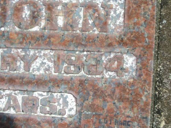 Evelyn JOHN  | 8 Feb 1984, aged 65  | Wivenhoe Pocket General Cemetery  |   | 