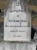 Eugenie RAE
7 Mar 1981, aged 67
Wonglepong cemetery, Beaudesert