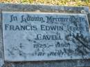 Francis Edwin (Eddie) CAVELL
b: 1925, d: 1990
Wonglepong cemetery, Beaudesert