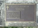 YOUNG, Joe,
husband of Hazel, father of Donna,
pa to Lee, Clay & Ben,
died 25-10-94 age 76;
Woodford Cemetery, Caboolture