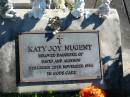 Katy Joy NUGENT,
daughter of David & Allyson,
stillborn 20 Nov 1994;
Woodford Cemetery, Caboolture