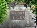 Section 1 Rows EDCBA;
Woodford Cemetery, Caboolture