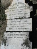 Harrington William MOUNTFORD,
died 2 April 1899 aged 54 years;
sons;
Darcy MOUNTFORD,
killed in action Belgium 17 Oct 1917 aged 33 years;
Frank MOUNTFORD,
died 23 Nov 1921 aged 37 years;
parents;
Anne E.J. MOUNTFORD,
died 11 June 1895 aged 79 years;
Joseph MOUNTFORD,
died 7 April 1897 aged 81 years;
Woodford Cemetery, Caboolture
