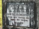 Grace Ellen BRIGGINSHAW, mother,
died 15 March 1952 aged 66 years;
Woodford Cemetery, Caboolture