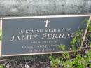 Jamie PERHAM,
born 29-8-81 died 29-9-81;
Woodford Cemetery, Caboolture