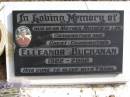 
Elleanor Buchanan
1922 - 2002
Woodhill cemetery (Veresdale), Beaudesert shire


