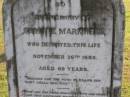
Samuel Markwell
26 Nov 1883, aged 69
(wife) Mary Ann Markwell
14 Nov 1885,aged 62
Woodhill cemetery (Veresdale), Beaudesert shire

