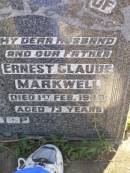 
Mildred Isabel Markwell
22 May 1980, aged 82
Ernest Claude Markwell
1 Feb 1968, aged 73
Woodhill cemetery (Veresdale), Beaudesert shire

