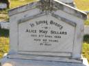 
Alice May Sellars
4 Apr 1933, aged 42
Woodhill cemetery (Veresdale), Beaudesert shire

