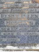 
David John Hopkins
5 Nov 1968, aged 62
Elsie Ellen Hopkins
11 Jun 1991, aged 91
Woodhill cemetery (Veresdale), Beaudesert shire

