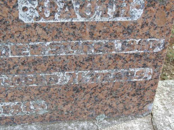 Emily Rose DAUTH  | 25 Oct 1966, aged 75  | Harry Otto Dauth  | 5 Feb 1960, aged 71  | Woodhill cemetery (Veresdale), Beaudesert shire  |   | 