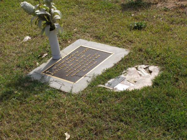 Kaylene Mary WILSON  | b: 11 Jun 1960, d: 18 Jul 2002  | (husband: Andy, mother of Jack, Riley)  |   | Woodhill cemetery (Veresdale), Beaudesert shire  |   | 