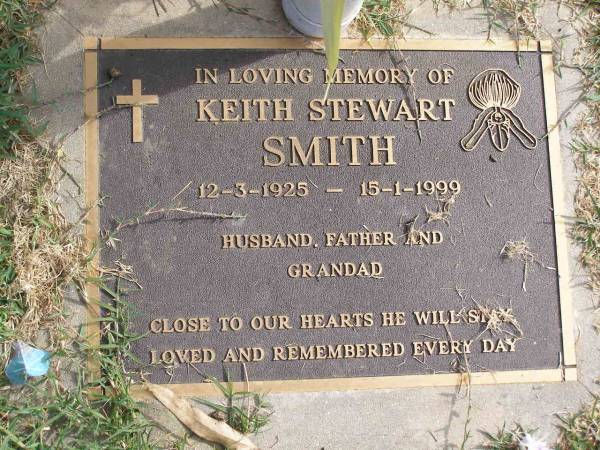 Keith Stewart SMITH  | b: 12 Mar 1925, d: 15 Jan 1999  | Woodhill cemetery (Veresdale), Beaudesert shire  |   | 