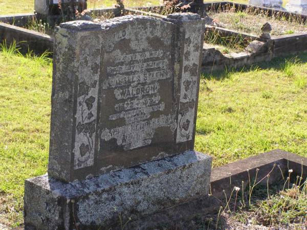 Isabella Sylena Waldron  | b: 1872, d: 1939  | James Henderson Waldron  | b: 1871, d: 1953  | Woodhill cemetery (Veresdale), Beaudesert shire  |   | 