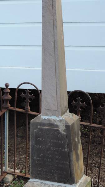 Janet DUFFUS wife of R DUFFUS  | b: 30 Sep 1862  | d: 9 Jan 1883  |   | Robert DUFFUS  | b: 20 Jan 1882  | d: 23 Jan 1884  |   | Yandilla All Saints Anglican Church with Cemetery  |   | 