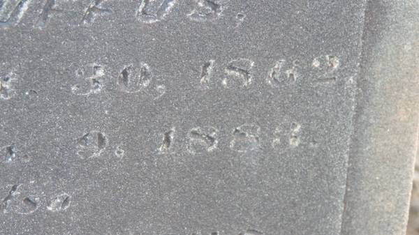 Janet DUFFUS wife of R DUFFUS  | b: 30 Sep 1862  | d: 9 Jan 1883  |   | Robert DUFFUS  | b: 20 Jan 1882  | d: 23 Jan 1884  |   | Yandilla All Saints Anglican Church with Cemetery  |   | 