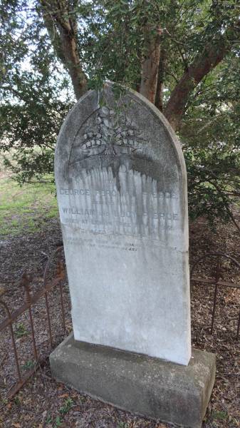 George Percival PIERCE  | d: 11 May 1912 at Lemon Tree aged 24  | son of William and Lucy PIERCE  |   | Yandilla All Saints Anglican Church with Cemetery  |   | 