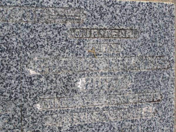 John BUTZ,  | father,  | died 8 Mar 1954 aged 82 years;  | Elizabeth BUTZ,  | mother,  | died 8 Mar 1973 aged 94 years;  | Gordon Francis BUTZ,  | son,  | died 6 Jan 1951 aged 35 years;  | Yangan Anglican Cemetery, Warwick Shire  |   | 