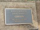 David Charles GIBSON,
16-2-1925 - 5-7-1997;
Yarraman cemetery, Toowoomba Regional Council