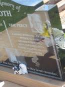 Dulcie Freda DIOTH,
wife mother mother-in-law grandmother great-grandmother,
died 10-12-2006 aged 79 years;
Eric Percy DIOTH,
husband father father-in-law grandfather great-grandmother,
died 02-08-1979 aged 62 years;
Yarraman cemetery, Toowoomba Regional Council