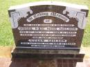 Roger Eric Ness WILSON,
husband father,
died 21 Nov 1984 aged 71 years;
Susan WILSON,
mother,
died 22 April 2001 aged 91 years;
Yarraman cemetery, Toowoomba Regional Council