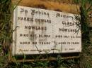 Harrie Howard NOWLAND,
died 31 Oct 1952 aged 68 years;
Clara NOWLAND,
died 23 July 1959 aged 75 years;
Yarraman cemetery, Toowoomba Regional Council