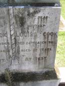 Jesse COOK,
husband father,
died 28 Feb 1948 aged 66 years;
Louisa COOK,
mother,
died 24 March 1969 aged 87 years;
Yarraman cemetery, Toowoomba Regional Council