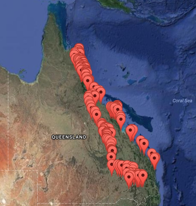 Locations on
                trip